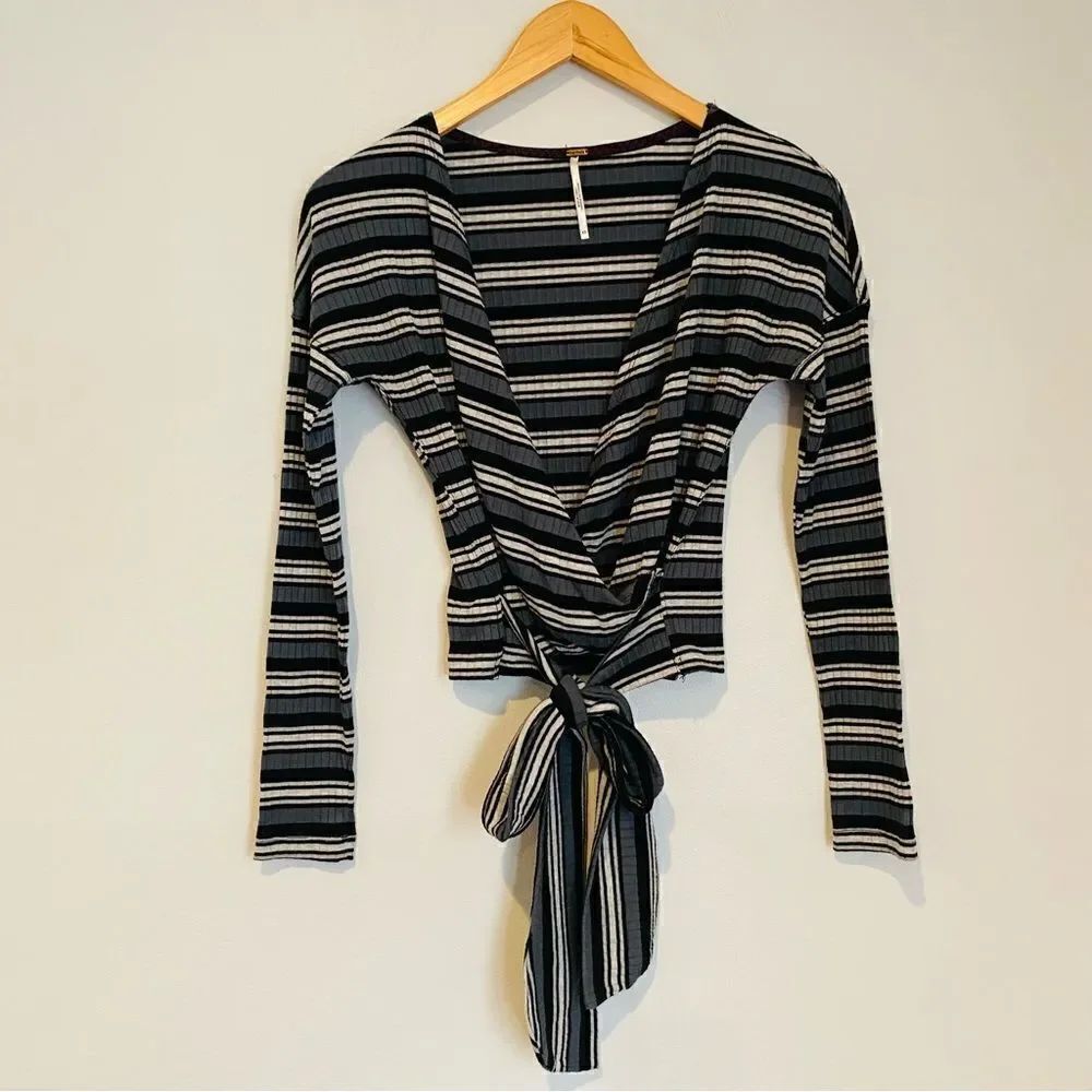 Free People Always With Me Striped Crop Top Size XS - Picture 3 of 6